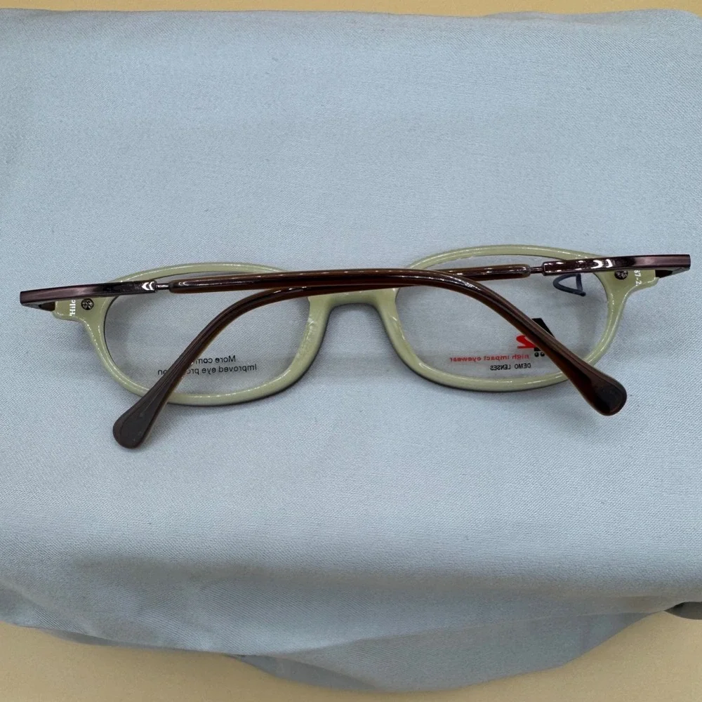 Hilco A2 High Impact Eyewear Frames Brown Tan Oval SG110‎ 49-18-135 NOS New
